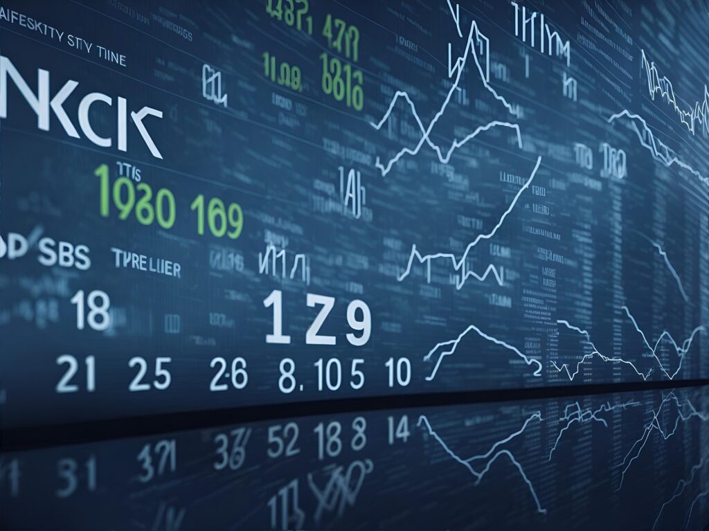 Financial analyst reviewing stock market trends